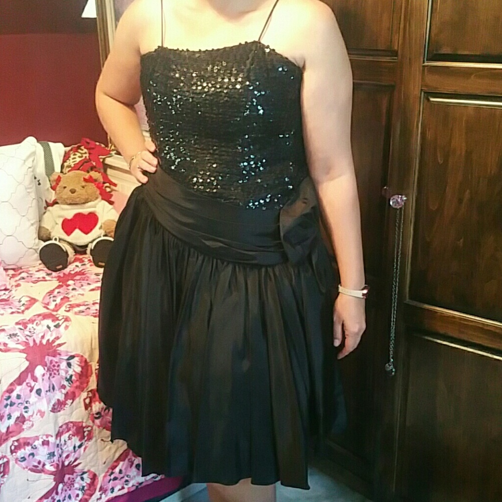 Vintage black coctail dress.